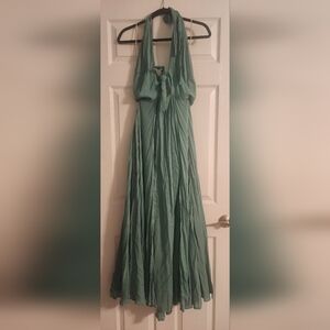 Free People | Dresses | Free People Nwot Halter Green Maxi Dress S |  Poshmark